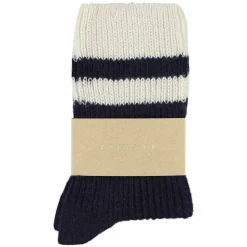 Femme Escuyer Chaussettes|Chaussettes-- Chaussettes Stripes - Marine