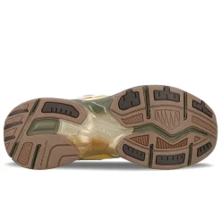 Femme Etonic Baskets-- Baskets Kendari Leaf - Blanc & Moutarde