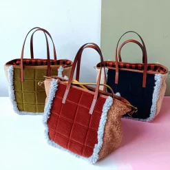 Femme Exquisite J Sacs À Main-- Sac Velvet - Bleu