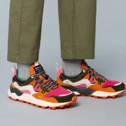 Femme Flower Mountain Baskets-- Baskets Yamano 3 Uni - Kaki/ Fushia