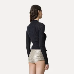 Femme Forte_Forte Mailles-- Col roulé - Noir