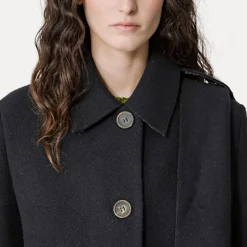 Femme Forte_Forte Manteaux-- Manteau long - Noir