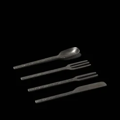 259 SERAX Couverts|Fourchettes-Fourche en métal martelé - Anthracite - La Nouvelle Table