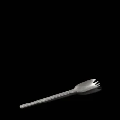 259 SERAX Couverts|Fourchettes-Fourchette apéro en métal martelé - Stonewash - La Nouvelle Table