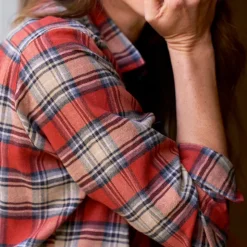 Femme FRANK ET EILEEN Chemises-Frank & Eileen - Chemise Eileen - Carreaux Rouge délavé