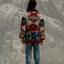 Femme Frantic Mailles-- Cardigan California - Rouge