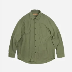 Homme FRIZMWORKS Chemises-- Chemise Dobby Weave Seersucker - Olive