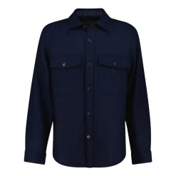 Homme GANT Chemises-- Chemise en laine - Evening Blue