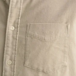 Homme GANT Chemises-- Chemise Velours - Putty
