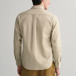 Homme GANT Chemises-- Chemise Velours - Putty