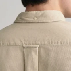 Homme GANT Chemises-- Chemise Velours - Putty