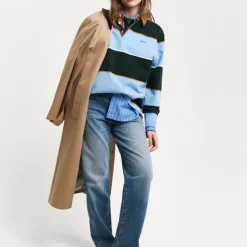 Homme GANT Polos-- Polo Rugger Rayé - Ciel