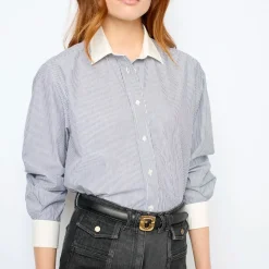 Femme GERARD DAREL Chemises-- Chemise à rayures et col blanc - Anthracite