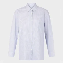 Femme GERARD DAREL Chemises-- Chemise en popeline à rayures - Bleu Ocean
