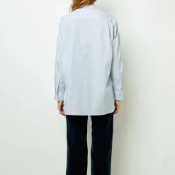 Femme GERARD DAREL Chemises-- Chemise en popeline à rayures - Bleu Ocean