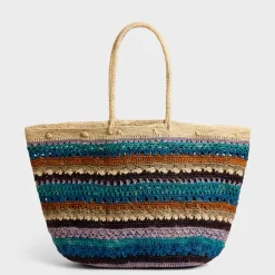 Femme Gerard Darel Sacs À Main-- Panier en raphia - Bleu