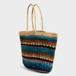 Femme Gerard Darel Sacs À Main-- Panier en raphia - Bleu