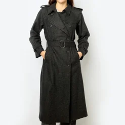 Femme GERARD DAREL Manteaux-- Trench Serge - Anthracite