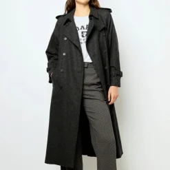Femme GERARD DAREL Manteaux-- Trench Serge - Anthracite