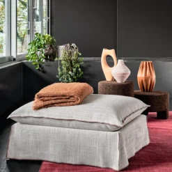 202 GERVASONI Fauteuils-Gervasoni - Pouf Ghost n°06P - Lin Blanc