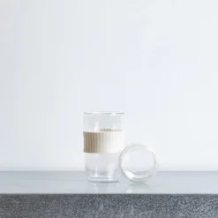 738 POKETLE Gourdes-Gobelet en verre 330 - Ivoire - Poketle