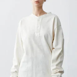 Homme GOOD ON T-shirts-- T-Shirt Heavy Henley - Blanc