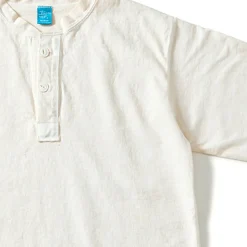 Homme GOOD ON T-shirts-- T-Shirt Heavy Henley - Blanc