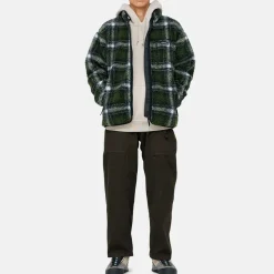 Homme Gramicci Vestes-- Veste Shadow Plaid Sherpa - Vert
