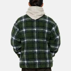 Homme Gramicci Vestes-- Veste Shadow Plaid Sherpa - Vert
