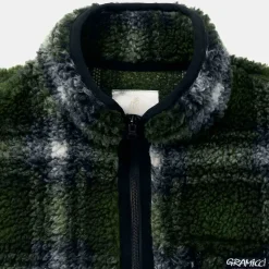 Homme Gramicci Vestes-- Veste Shadow Plaid Sherpa - Vert