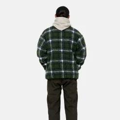 Homme Gramicci Vestes-- Veste Shadow Plaid Sherpa - Vert