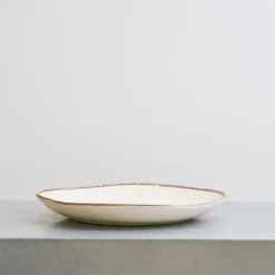 1636 DEARTIS Plats-Grand plat en grès - Crème