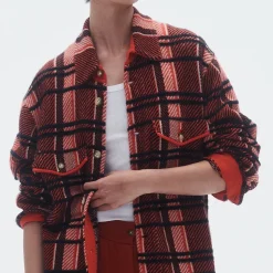Femme GUEST IN RESIDENCE L'esprit Merci|Chemises-- Chemise Plaid Work - Rouge