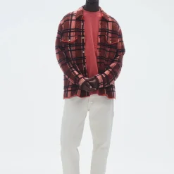 Femme GUEST IN RESIDENCE L'esprit Merci|Chemises-- Chemise Plaid Work - Rouge