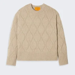 Femme GUEST IN RESIDENCE L'esprit Merci|Mailles-- Pull Wavy Cozy Crew - Dune