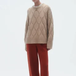 Femme GUEST IN RESIDENCE L'esprit Merci|Mailles-- Pull Wavy Cozy Crew - Dune
