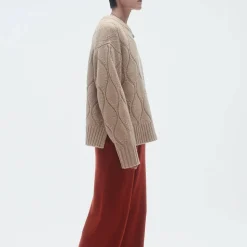 Femme GUEST IN RESIDENCE L'esprit Merci|Mailles-- Pull Wavy Cozy Crew - Dune