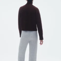 Femme GUEST IN RESIDENCE L'esprit Merci|Mailles-- Pull Crop Col roulé - Prune