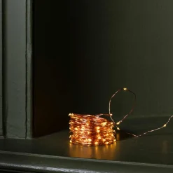 099 LOTTI Guirlandes & Bobines-Guirlande lumineuse 12 m - 120 LED - Cuivre