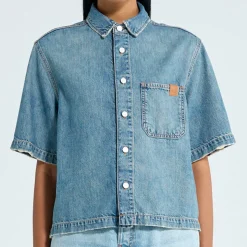 Femme HAIKURE Chemises-- Chemise Olive - Bleu Iconique