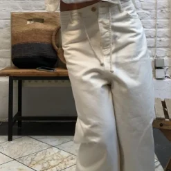 Femme HAPPY HAUS Pantalons-- Pantalon Oversize - Blanc