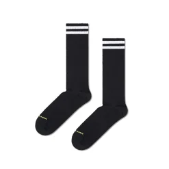 Femme HAPPY SOCKS Chaussettes|Chaussettes-- Chaussettes Hautes Solid Sneaker - Noir