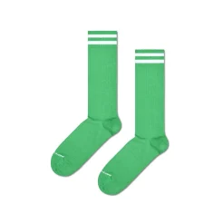 Femme HAPPY SOCKS Chaussettes|Chaussettes-- Chaussettes Hautes Solid Sneaker - Vert
