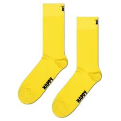 Femme Happy Socks Chaussettes|Chaussettes-- Chaussettes Hautes Solid - Jaune