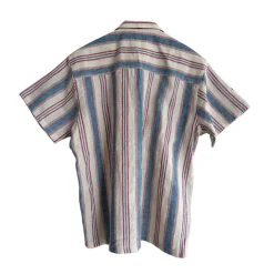 Homme Harago Chemises-- Chemise Ticking Rayures - Blanc