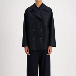 Femme Harris Wharf London Manteaux-- Manteau long Peacoat - Marine