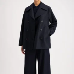 Femme Harris Wharf London Manteaux-- Manteau long Peacoat - Marine