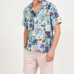 Homme Hartford Chemises-- Palm - Motifs bleus