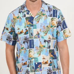 Homme Hartford Chemises-- Palm - Motifs bleus