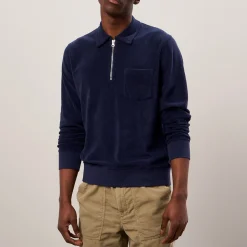 Homme Hartford Polos-- Polo Bouclette - Marine